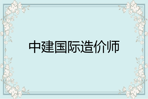 中建国际造价师