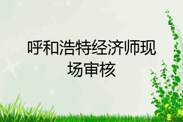 呼和浩特经济师现场审核