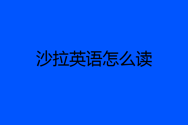 沙拉英语怎么读