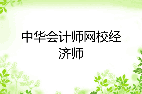 中华会计师网校经济师