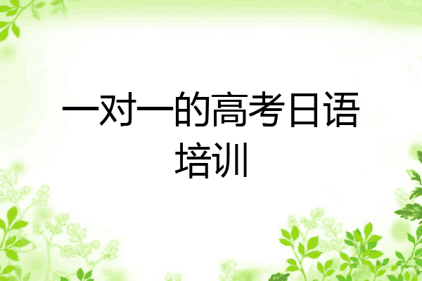 一对一的高考日语培训