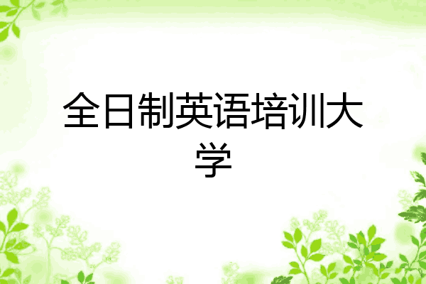 全日制英语培训大学