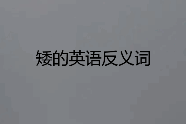 矮的英语反义词