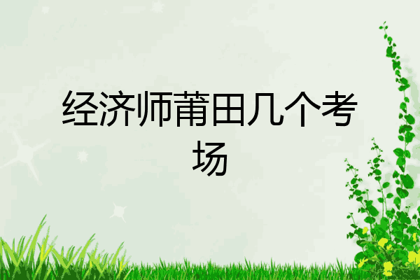 经济师莆田几个考场