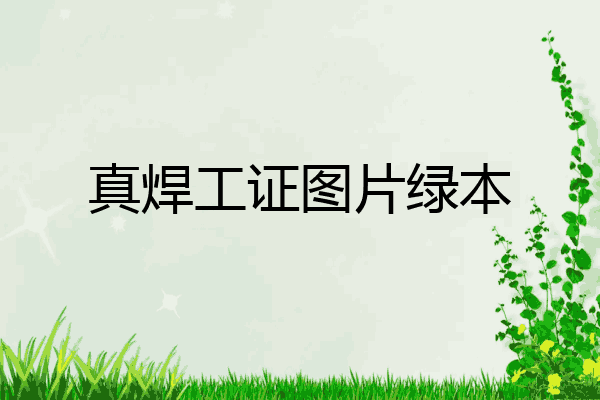 真焊工证图片绿本