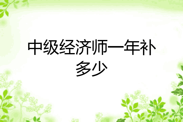 中级经济师一年补多少