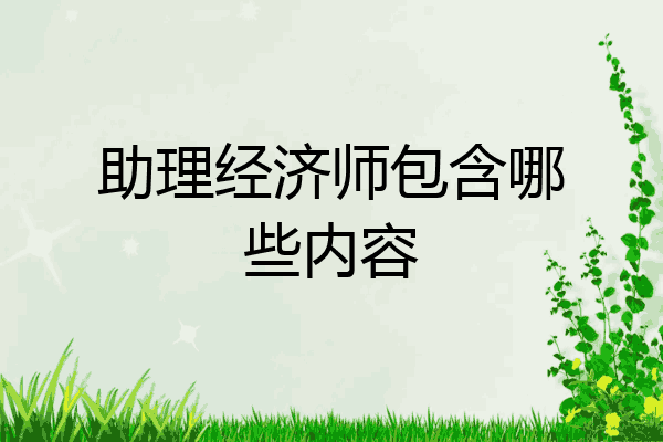 助理经济师包含哪些内容