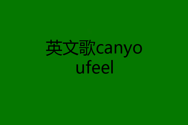 英文歌canyoufeel
