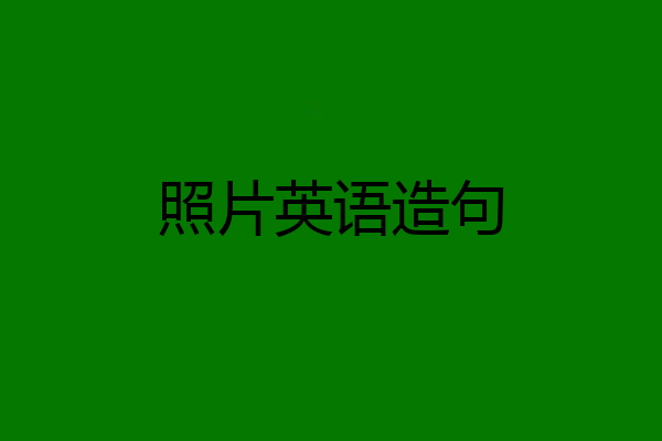 照片英语造句