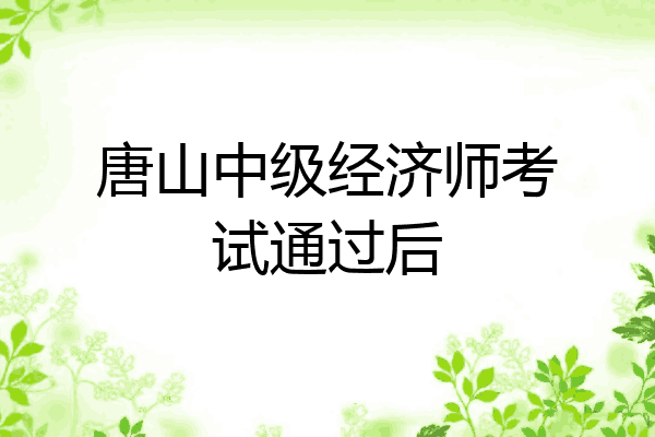 唐山中级经济师考试通过后