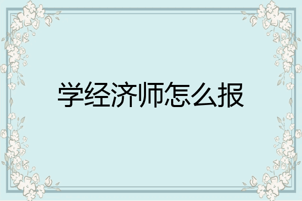 学经济师怎么报