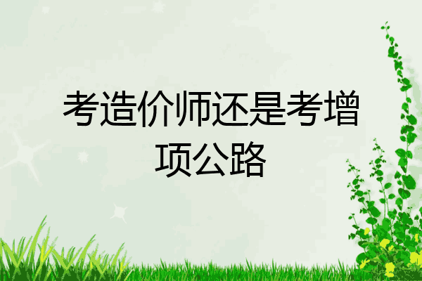 考造价师还是考增项公路