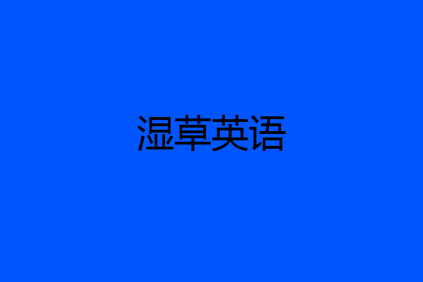 湿草英语