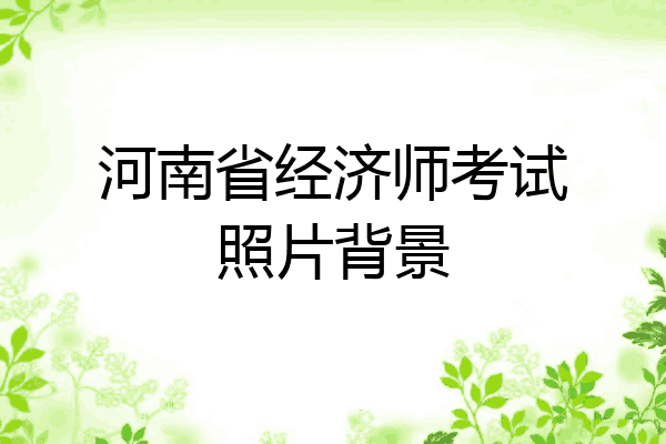 河南省经济师考试照片背景