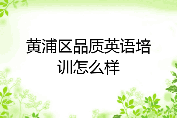黄浦区品质英语培训怎么样
