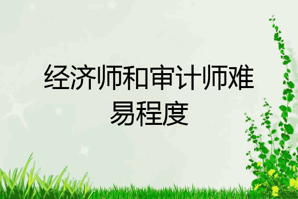 经济师和审计师难易程度