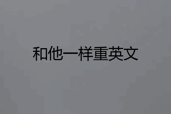 和他一样重英文