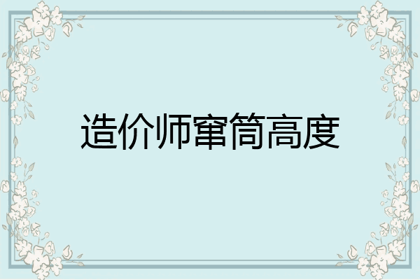 造价师窜筒高度