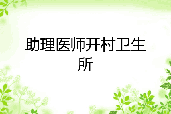 助理医师开村卫生所