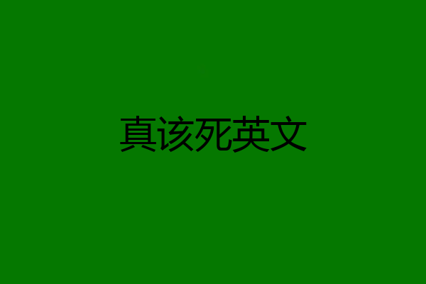 真该死英文