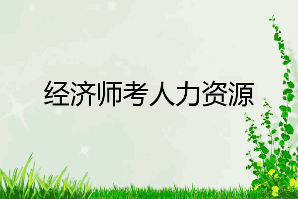 经济师考人力资源