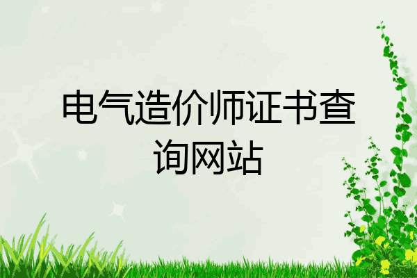 电气造价师证书查询网站