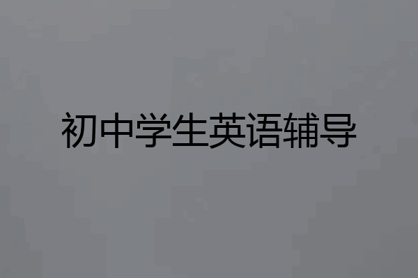 初中学生英语辅导