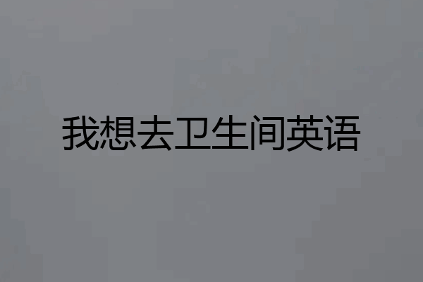 我想去卫生间英语