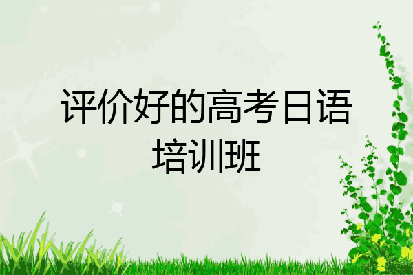 评价好的高考日语培训班