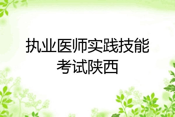 执业医师实践技能考试陕西