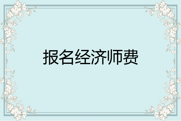 报名经济师费