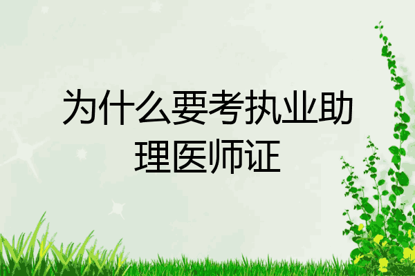 为什么要考执业助理医师证