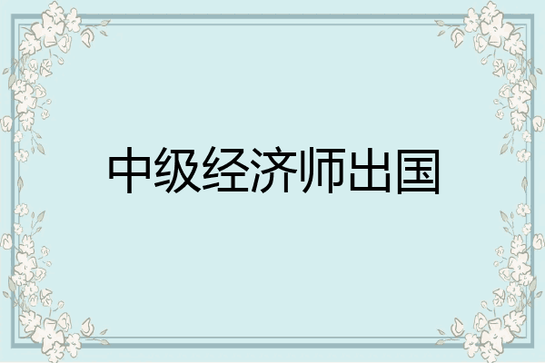 中级经济师出国