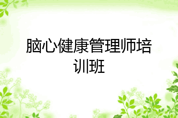 脑心健康管理师培训班