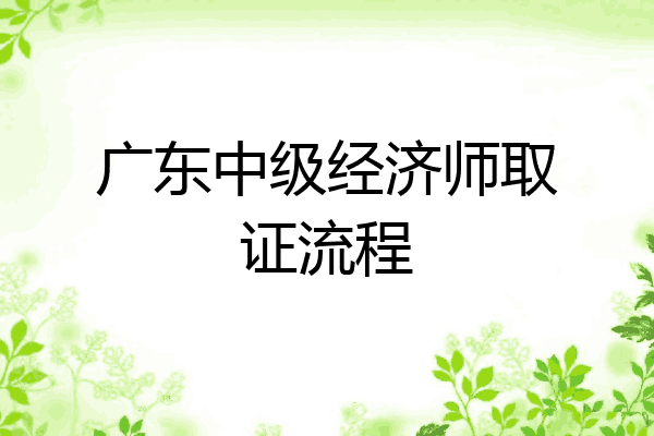 广东中级经济师取证流程