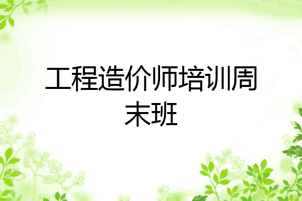 工程造价师培训周末班