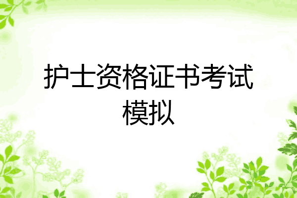 护士资格证书考试模拟