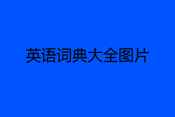 英语词典大全图片