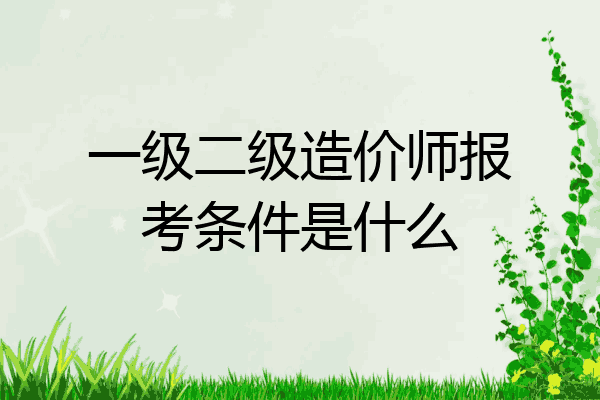 一级二级造价师报考条件是什么