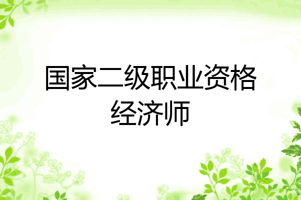国家二级职业资格经济师