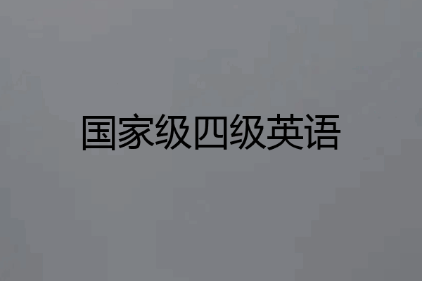 国家级四级英语