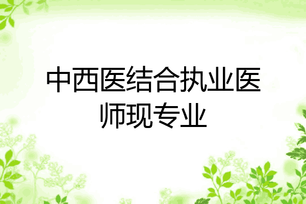 中西医结合执业医师现专业