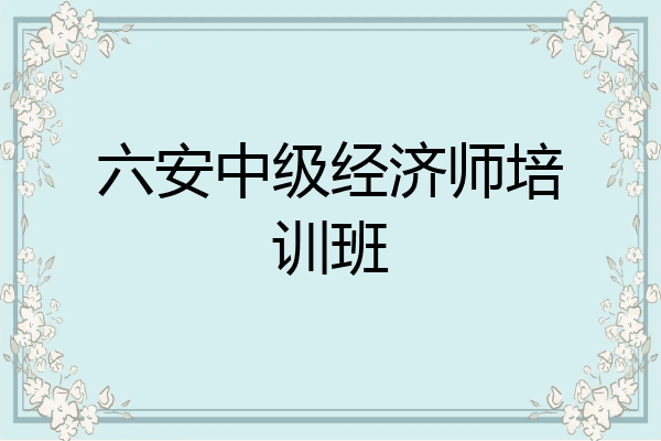 六安中级经济师培训班