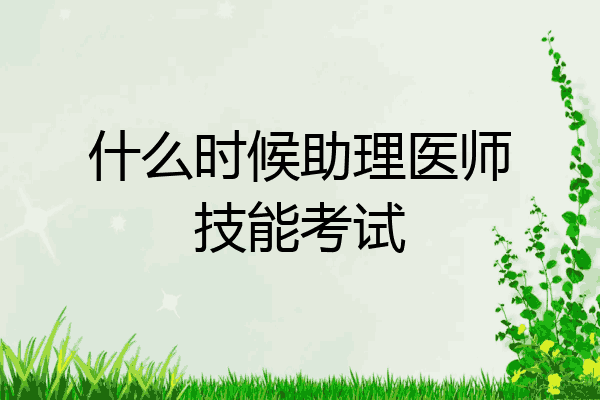 什么时候助理医师技能考试