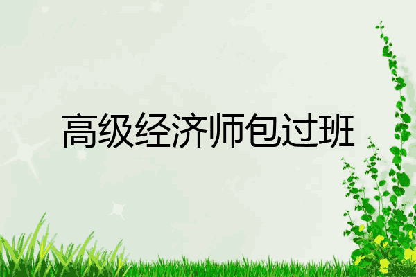 高级经济师包过班