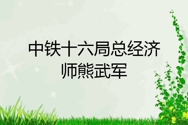中铁十六局总经济师熊武军