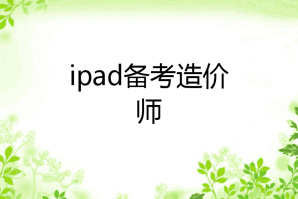 ipad备考造价师