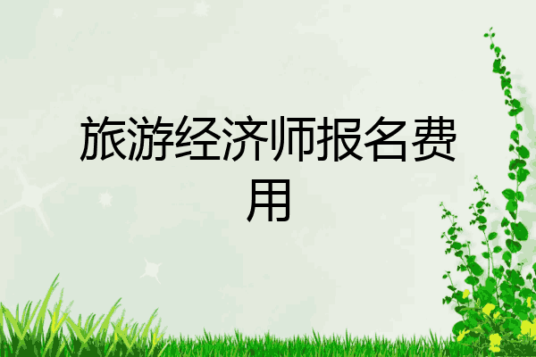 旅游经济师报名费用