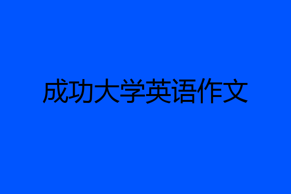 成功大学英语作文