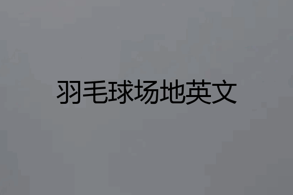 羽毛球场地英文